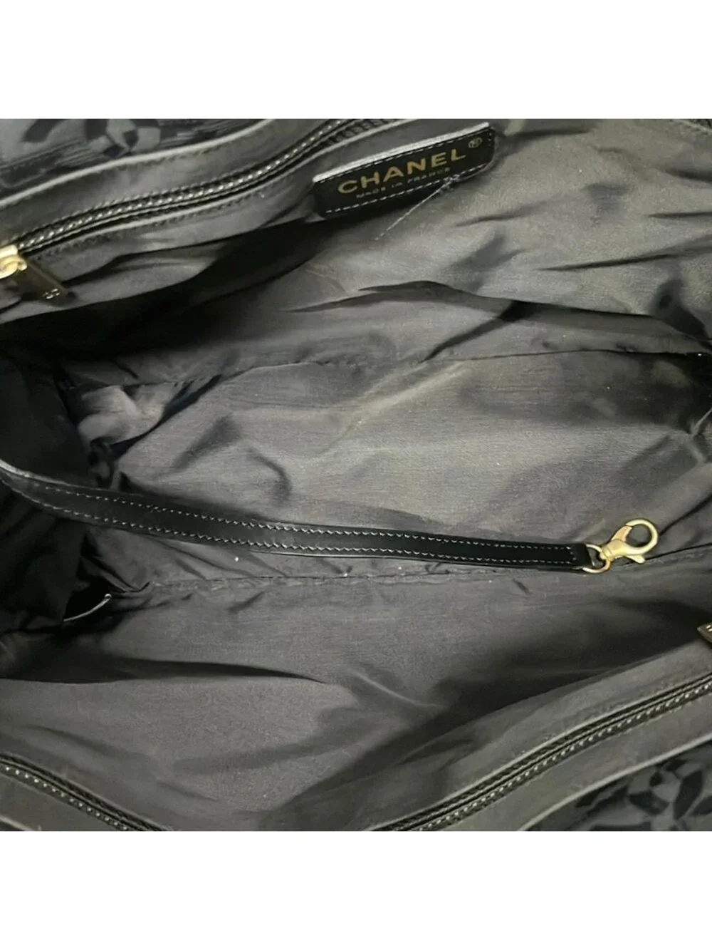 Chanel Tote Bag New Travel Line PM Black Leather